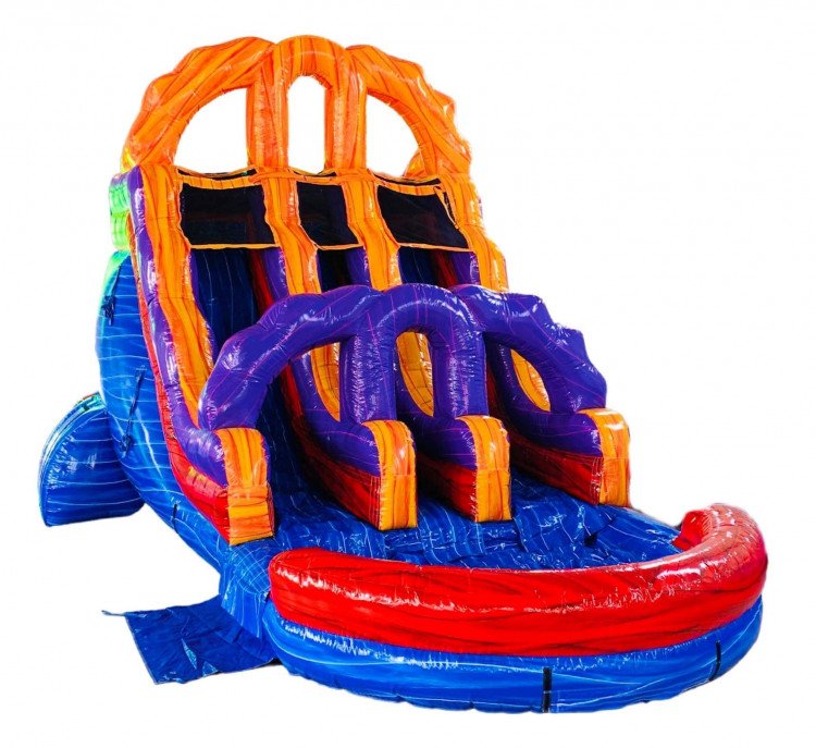 18 Foot “DUAL”ing Dragons Dry Slide